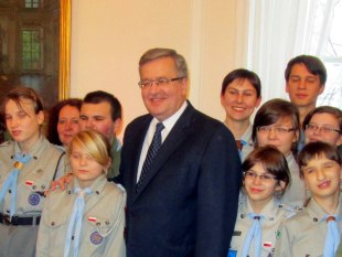 Fotografia: Prezydent wśród naszych harcerzy